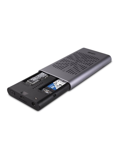 43382 caja para disco duro externo Caja externa para unidad de estado sólido (SSD) Plata M.2