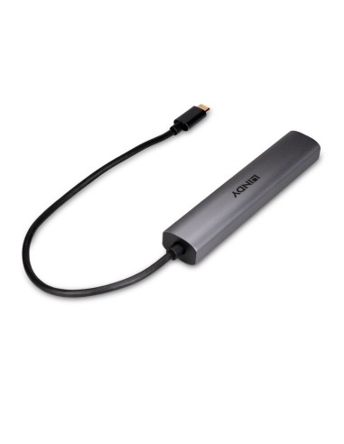 43384 hub de interfaz USB Tipo C 10000 Mbit/s Gris