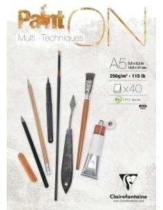 BLOCK DIBUJO CLAIR.PAINT ON MULTIT. A5 2 - Pack de 4 unidades