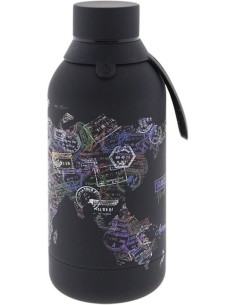 BOTELLA TERMICA 500ML BLACK STAMP MAP