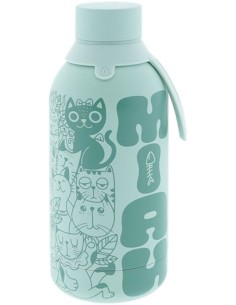 BOTELLA TERMICA 500ML MINT MIAU CATS