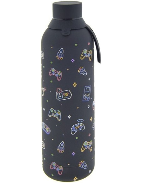 BOTELLA TERMICA 710ML BLACK NEON GAMER COLECTION
