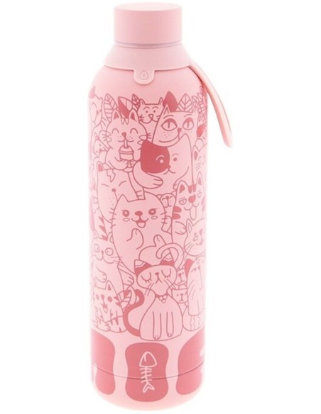 BOTELLA TERMICA 710ML PEACH MIAU CATS
