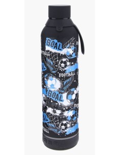BOTELLA 600ML CON ALTAVOZ BLACK FOOTBALL