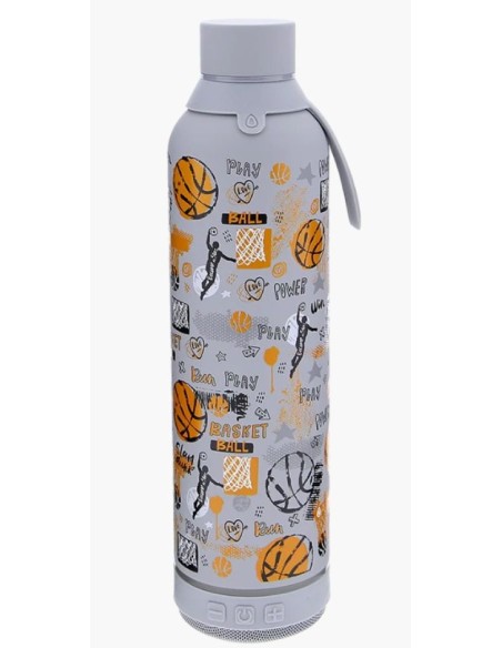 BOTELLA 600ML CON ALTAVOZ ICE BASKETBALL