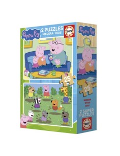 PUZZLE 2X25 PEPPA PIG MADERA