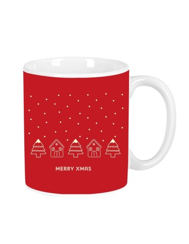 TAZA GRANDE CASITAS MERRY XMAS 8x95x8cm