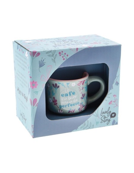 TAZA MINI 50ML UN CAFE Y UN BESO PARA UN DIA PERFECTO