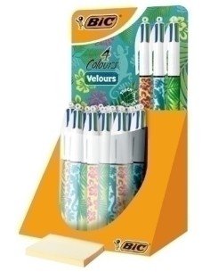 BOLIGRAFO 4 COL.BIC TERCIOPELO B/30