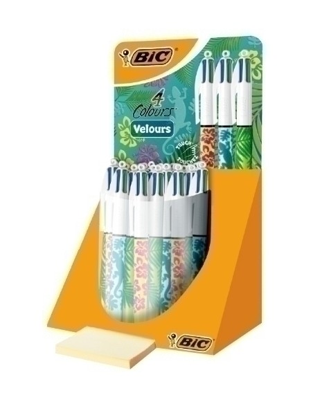 BOLIGRAFO 4 COL.BIC TERCIOPELO B/30
