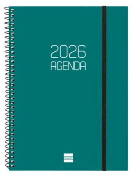 AGENDA ANUAL ESPIRAL 2026 OPAQUE E9 SVH VERDE