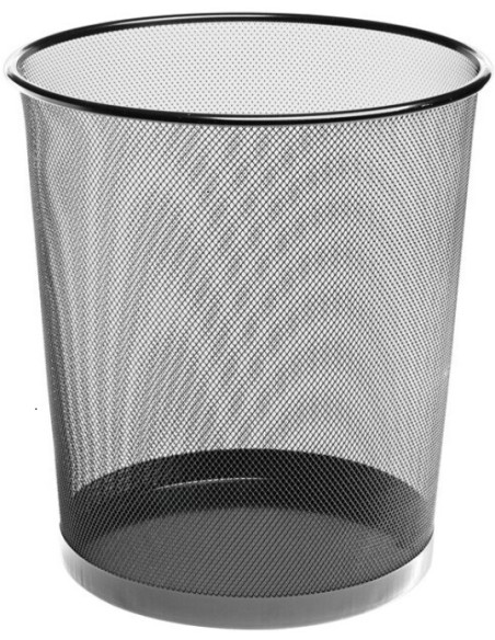 PAPELERA METALICA DE REJILLA 21X275 12 LITROS CROMADA