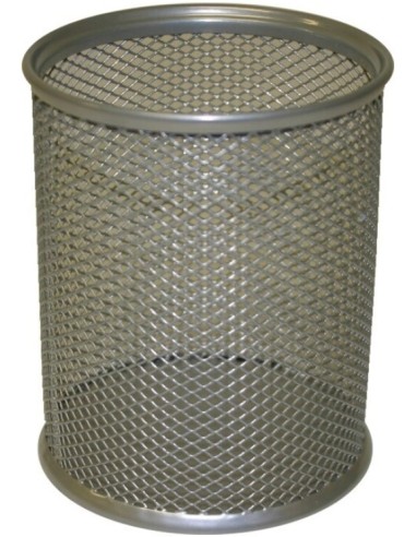 CUBILETE METALICO REJILLA 8X10CM CROMADO