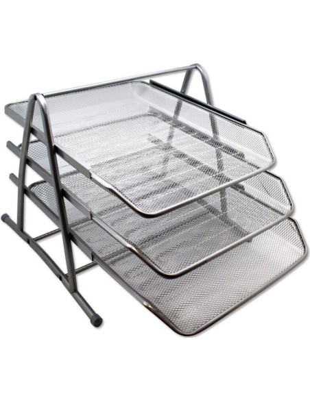 BANDEJA TRIPLE DE REJILLA 35X30X245CM CROMADA