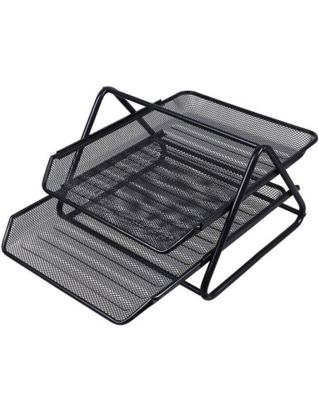 BANDEJA DOBLE REJILLA NEGRO