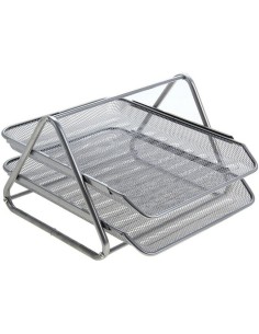 BANDEJA DOBLE REJILLA CROMADA