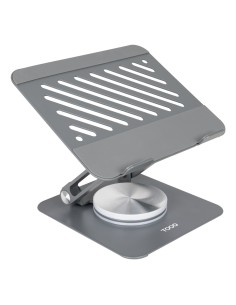 Soporte Elevador con rotación 360° y ajustable, para dispositivos de hasta 13, Color Gris Oscuro