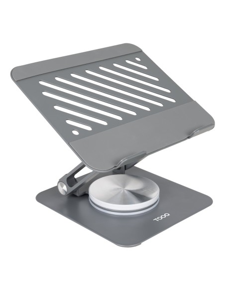 Soporte Elevador con rotación 360° y ajustable, para dispositivos de hasta 13, Color Gris Oscuro