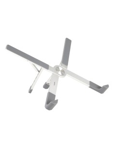 Soporte elevador plegable de aluminio para portátiles, Plata