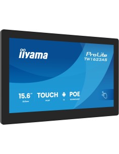 TW1623AS-B3P pantalla de señalización Panel plano interactivo 39,6 cm (15.6") LED Wifi 450 cd / m² Full HD Negro Pantalla táctil