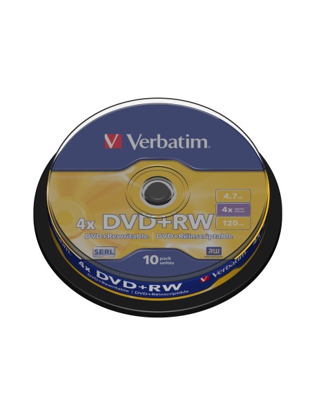 DVD+RW Matt Silver 4,7 GB 10 pieza(s)