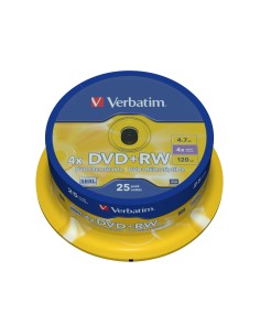 DVD+RW Matt Silver 4,7 GB 25 pieza(s)