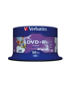 DVD+R Wide Inkjet Printable No ID Brand 4,7 GB 50 pieza(s)