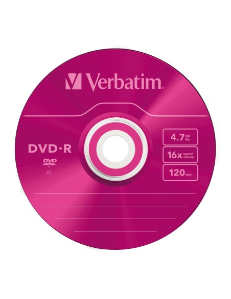 DVD-R Colour 4,7 GB 5 pieza(s)