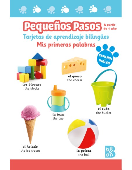 PEQUENOS PASOS TARJETAS DE APRENDIZAJE BILINGUES MIS PRIMERAS PALABRAS