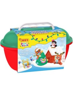 Cofre 24 barras plastilina 15g christmas adventure Play ampfun