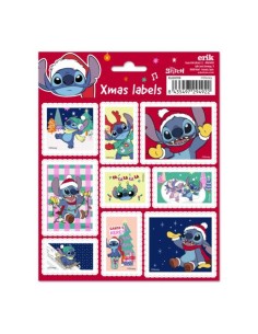 ETIQUETAS ADHESIVAS NAVIDAD DISNEY STITCH