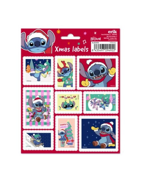 ETIQUETAS ADHESIVAS NAVIDAD DISNEY STITCH