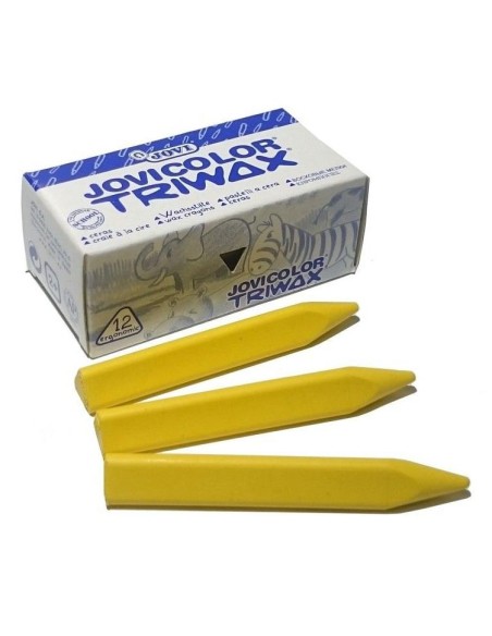 ESTUCHE 12 CERAS JOVICOLOR TRIWAX 97301 AMARILLO
