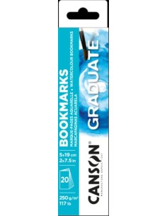 C 20 marcapaginas 5x19 canson graduate acuarela fino 25og