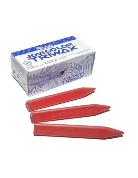 ESTUCHE 12 CERAS JOVICOLOR TRIWAX 97302 ROJO