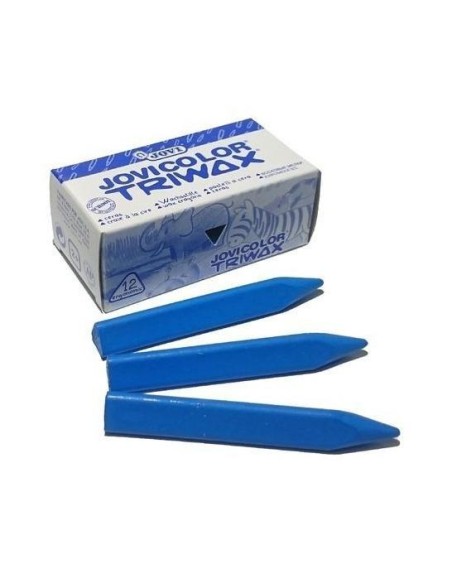 ESTUCHE 12 CERAS JOVICOLOR TRIWAX 97305 AZ. CLARO