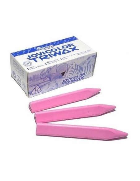 ESTUCHE 12 CERAS JOVICOLOR TRIWAX 97308 ROSA