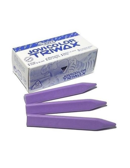 ESTUCHE 12 CERAS JOVICOLOR TRIWAX 97309 LILA