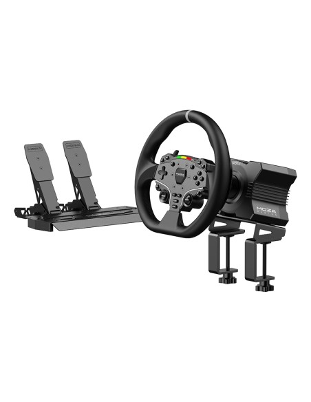 RS20 mando y volante Negro Volante + Pedales PC