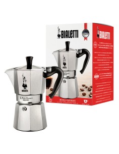 Moka Express Cafetera italiana 0,55 L Negro, Plata