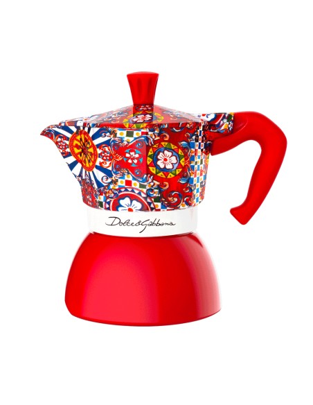 Moka Induction Dolce&Gabbana Cafetera italiana 0,19 L Azul, Rojo, Blanco