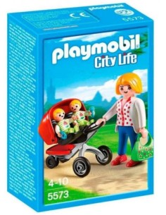 MAMA CON CARRITO DE GEMELOS PLAYMOBIL