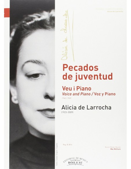 Pecados de juventud Voz y piano