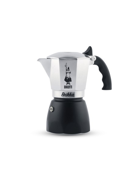 Brikka Cafetera italiana 0,17 L Negro, Acero inoxidable