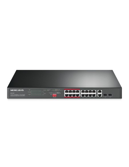 16-PORT 10/100MBPS+ 2-PORT GB RCK 16-PORT POE+ No administrado Fast Ethernet (10/100) Energía sobre Ethernet (PoE) Negro