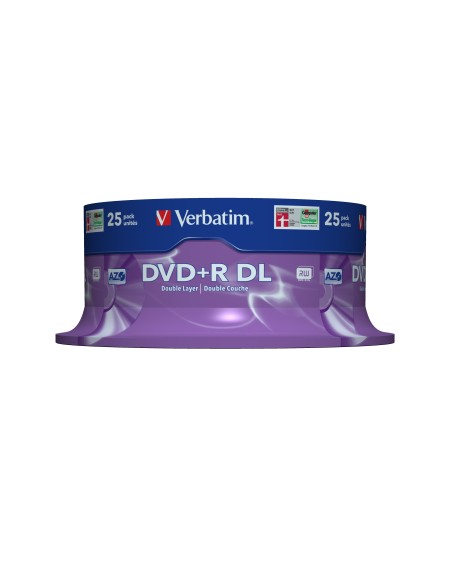 DVD+R Double Layer 8x Matt Silver 25pk Spindle 8,5 GB DVD+R DL 25 pieza(s)