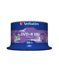 DVD+R Double Layer 8x Matt Silver 50pk Spindle 8,5 GB DVD+R DL 50 pieza(s)