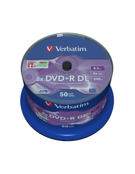 DVD+R Double Layer 8x Matt Silver 50pk Spindle 8,5 GB DVD+R DL 50 pieza(s)