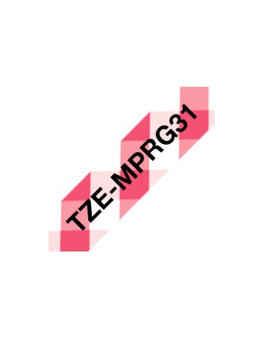 TZE-MPRG31 cinta para impresora de etiquetas Negro sobre rojo