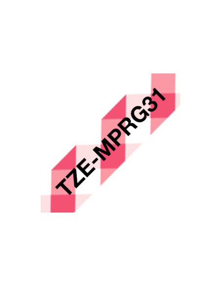 TZE-MPRG31 cinta para impresora de etiquetas Negro sobre rojo